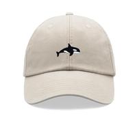 Orca Whale Baseball Cap Vintage Washed Unisex Dad Hat Adjustable, stone, Einheitsgröße