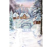 Orchidea Kreuzstich-Set, Motiv Schneebrücke und Cottages