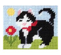 Orchidea Stickpackung für Kinder halber Kreuzstich Katze 9710