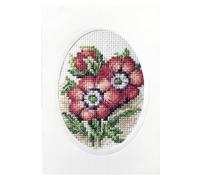 Orchidea Stickpackung Karte mit bedrucktem Aida Anemonen 6160