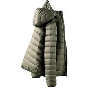 ORDOBO Herren Daunenjacke - Leichte Tragbare Daunenjacke Weicher Atmungsaktiver Mantel Große Größe Warm Mit Kapuze Einfarbig Mit Taschenkleidung Grün 6Xl