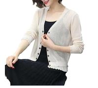 ORDOBO Sommer-Strickjacke Für Damen - Frühling Herbst Strickjacke Frauen Ausgehöhlter Schal Strickpullover Dünne Jacke Mantel Tops Oberbekleidung Einfarbige Kleidung,Khaki,3XL