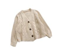 ORDOBO Strickjacke Für Damen - Koreanischer Stil Strickpullover Damen Langarm Einfarbig Strickwaren Jacke Tops Herbst Winter Warm Lässig Lose Streetwear,Khaki,40-70Kg