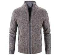 ORDOBO Strickjacke Für Herren - Herbst-Winter-Strickpullover Für Herren, Elegant, Schmal, Strickjacke, Lässiger Strickmantel, Einfarbig, Einreihig, Warme Oberteile, Jacke, Braun, M