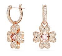 Swarovski Ohrringe - Idyllia drop earrings, Clover, Rose gold-tone - Gr. unisize - in Weiß - für Damen