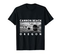 Oregon Cannon Beach Skyline Haystack Rock Travel Souvenir Preisgünstiges Grafik-T-Shirt