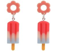 ORFOFE 1 Paar Bunte Eiscreme Ohrhänger Damen Ohrringe aus Langlebigem Material Süßer Ohrschmuck für Teenager Mädchen Geschenk