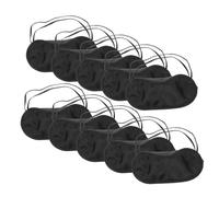 ORFOFE 10 Stück Packung Schlafaugenmasken Aus Polyester Schwarze Leichte Einweg Augenbinde Mit Doppeltem Gummiband Komfortabel Für Reisen Hotel Und Zug Unisex Schlafhilfe