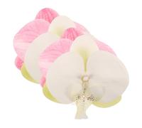 ORFOFE 2 Paar Orchideen Schuhclips für Damen Sandalen und Zehentrenner Abnehmbare Blumen Schuhanhänger in Weiß und Hellrosa Strapazierfähig Dekorative Schuhverzierung für Strandurlaub