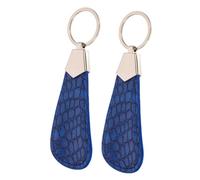 ORFOFE 2 Stück Kompakte Tragbare Metall schuhlöffel mit Schlüsselring Glatt Poliert und Leicht für Schuhe Herren Bequemes Anziehen zu Hause Büro und Reisen Klein und Handlich