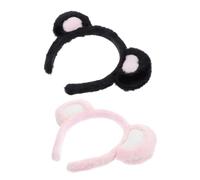 ORFOFE 2 Stück Kuscheliges Bärenohren Haarband Weiches Bequemes Haaraccessoire für Damen Niedliches Stirnband zum Fixieren der Haare Beim Waschen und Make up Modisches Cosplay Zubehör