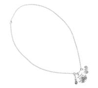 ORFOFE 2 Stück Musik Mikrofon Halsketten aus Metall mit Musikanhänger Modische Schmuckanhänger für Männer und Jugendliche Geschenk für Musikliebhaber