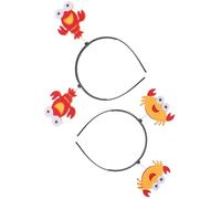 ORFOFE 2 Stück Pack Haarreifen mit Cartoon Krabben Hummer Motiv Flexible Ebene Haarbänder für Party Foto Requisiten und Bühnenauftritte