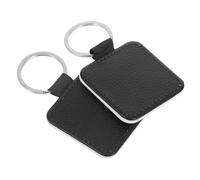 ORFOFE 2 Stück Pu leder Schlüsselanhänger Sublimation Doppelseitig Blank für DIY Gravur Personalisierte Anhänger für Weihnachtsdeko und Bastelbedarf