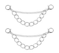 ORFOFE 2 Stück Punk Metall Schuhketten für Schuhe Trendige Schuhdekoration mit Schnallen für Sandalen und Sneakers Schuhdekoration Diy Accessoire für Partys Arbeit und Alltag