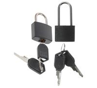 ORFOFE 2 Stück Vorhängeschloss mit Schlüssel Kleines Schloss aus Robustem Metall Schwarz Leichtes Gepäckschloss für Rucksack Spind Tagebuch