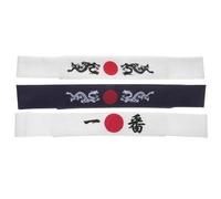 ORFOFE 3stücke Japanische Stirnbänder Karate Koch stirnband Sport Haarband Schweißabsorbierend Vielseitig für Training Kochen Cosplay