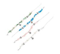 ORFOFE 4 Stück Teiliges Boho-Armband Verstellbaren Stretch-Armbändern aus Steinchen Muschel- Schildkröten Meeresstern-Anhängern Ozeanisches Strand-Thema Damen Schmuck für Urlaub und