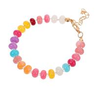 ORFOFE Buntes Perlenschmuck Armband im Boho-stil Flexibler Strand-schmuck für Damen Perlenarmbänder mit Goldtönen für Teenager-mädchen und Frauen