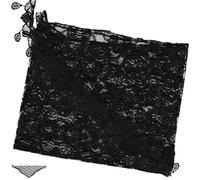 ORFOFE Dreieckiger Mantilla Spitzenschleier aus Spitze Schwarzer Fransenschal für Frauen und Mädchen Leichter Dekorativer Kopfschmuck für Party und Bankett