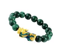 ORFOFE Feng Shui Farbwechsel Pi Yao Armband Elastisches Jade Schmuckarmband Damen Glücksarmband Reichtum Amulett für Alltag Party Konzert Strand