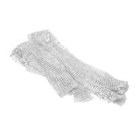 ORFOFE Glitzernde Pailletten Halstuch Halskette Silber Dünnes Party Schal Accessoire Vielseitig Tragbar für Abendveranstaltungen Strand und Alltag