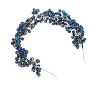 ORFOFE Luxuriöser Braut Haarschmuck Kristallperlen Stirnband Handgefertigt Ergonomisch Angenehm Hochwertiges Geflochtenes Mesh Hochzeit Haarschmuck Für Braut Fotoshooting Anlass