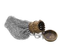 ORFOFE Vintage Münzgeldbörse aus Metall 1920 Stück Jahre Kleines Handliches Portemonnaie mit Eisengitter Silberner Kleiner Geldbeutel für Damen mit Langer Kette Tragbare Vintage