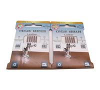 Organ 130/705H Leder-Nähmaschinennadeln, der Schaft dieser Nadeln hat eine flache Seite und eine abgerundete Seite, nur geeignet für Haushaltsnähmaschinen (Typ: Leder 90#~100#)