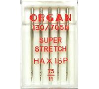 Organ 5 Nähmaschinen Nadeln HA x 1 SP/St. 75 Super Stretch (für System 130/705H) Haushaltsnähmaschinen