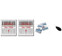 Organ Haushaltsnähmaschinennadeln - Universal (Regular) 130/705 H, 2 Packungen mit 10 Stück, Größe 80/12 + Einzigartiger großer Nadeleinfädler Nadelindex - Passend für Brother, Singer, Janome usw