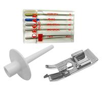 ORGAN Nadel Sortiment Multi Box (Flachkolben) 130/705 /Overlockfuß Nähfuß / Universal Garnstift, Garnrollenstift wie Brother, AEG, Silvercrest, Carina, Singer, Janome, W6, Meister u.v.m.