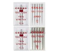 Organ Nadelsortiment Twin-Stretch Stärke 75/4,0/ Jersey Stärke 80+90/ 130/705/ 12 Nadeln