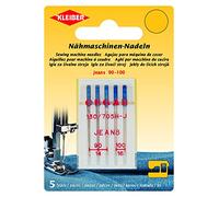 KLEIBER Nähmaschinen-Nadel-Set "Jeans", 5-teilig ORGAN-Nadeln für Jeansstoffe, Segeltuch, Kunstleder, für - 1 Stück (69994)