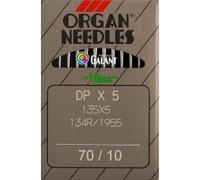 ORGAN Nähmaschinennadeln Industrie Rundkolben System 134 R (Universal - Stärke 70/10)