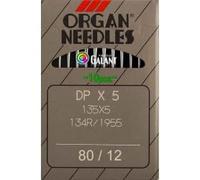 ORGAN Nähmaschinennadeln Industrie Rundkolben System 134 R (Universal - Stärke 80/12)