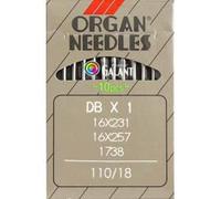 ORGAN Nähmaschinennadeln Industrie Rundkolben System 1738 DBx1 (Universal - Stärke 110/18)
