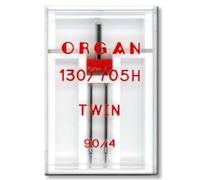 ORGAN Nähmaschinennadeln Universal Jeans Leder Stretch Jersey Microtex Quilting Embroidery 130/705 H (Zwillingsnadel - 90-4mm)