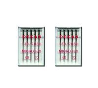 ORGAN Nähmaschinennadeln Universal Jeans Leder Stretch Jersey Microtex Quilting Embroidery 130/705 H (Microtex - sortiert 60-70)
