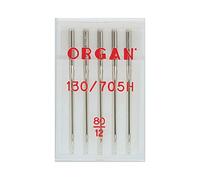 Organ Needles 5105080 Maschinennadeln, Silber, 80/12 Größe, 5 Count