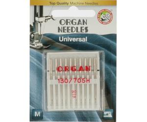 ORGAN NEEDLES 5110090BL Nadeln, Metal, Silber, 90/14 Größe, 10