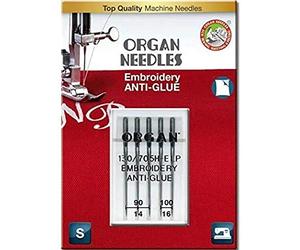 Organ Needles 5117000BL Maschinennadeln, Silber, 90/100 Größe, 5 Count