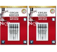 Organ Needles 5117075BL Maschinennadeln, 75/11 Größe, 5, Grau (Packung mit 2)