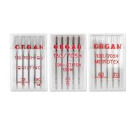 Organ Quiltnadelset Microtex-Top-Stich 60-90/ System 130/705/ 15 Nadeln