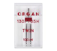 Organ Zwillingsnadel / Stärke 100 (Nadelabstand 4 mm / 130/705 HZ / 1 Nadel)