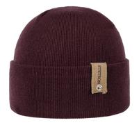 Stetson Organic Cotton Merino Umschlagmütze - Einfarbige Mütze - Elegante Beanie aus Baumwollmix - Made in Italy - Herren - Herbst/Winter Bordeaux One Size