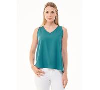 ORGANICATION Ärmellose Bluse aus TENCEL Lyocell Grün(Petrol Green) L