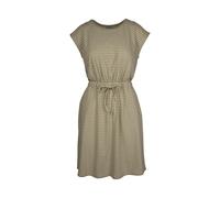 ORGANICATION Bio-Damen Kleid, ärmellos, gestreift, off white/olive, Gr. L