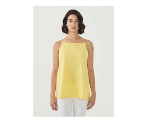 ORGANICATION Bio-Damen-Top mit Spaghettiträgern yellow, Gr. S