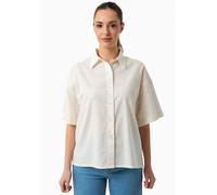 ORGANICATION Bluse aus Bio-Baumwolle und Leinen Off White S